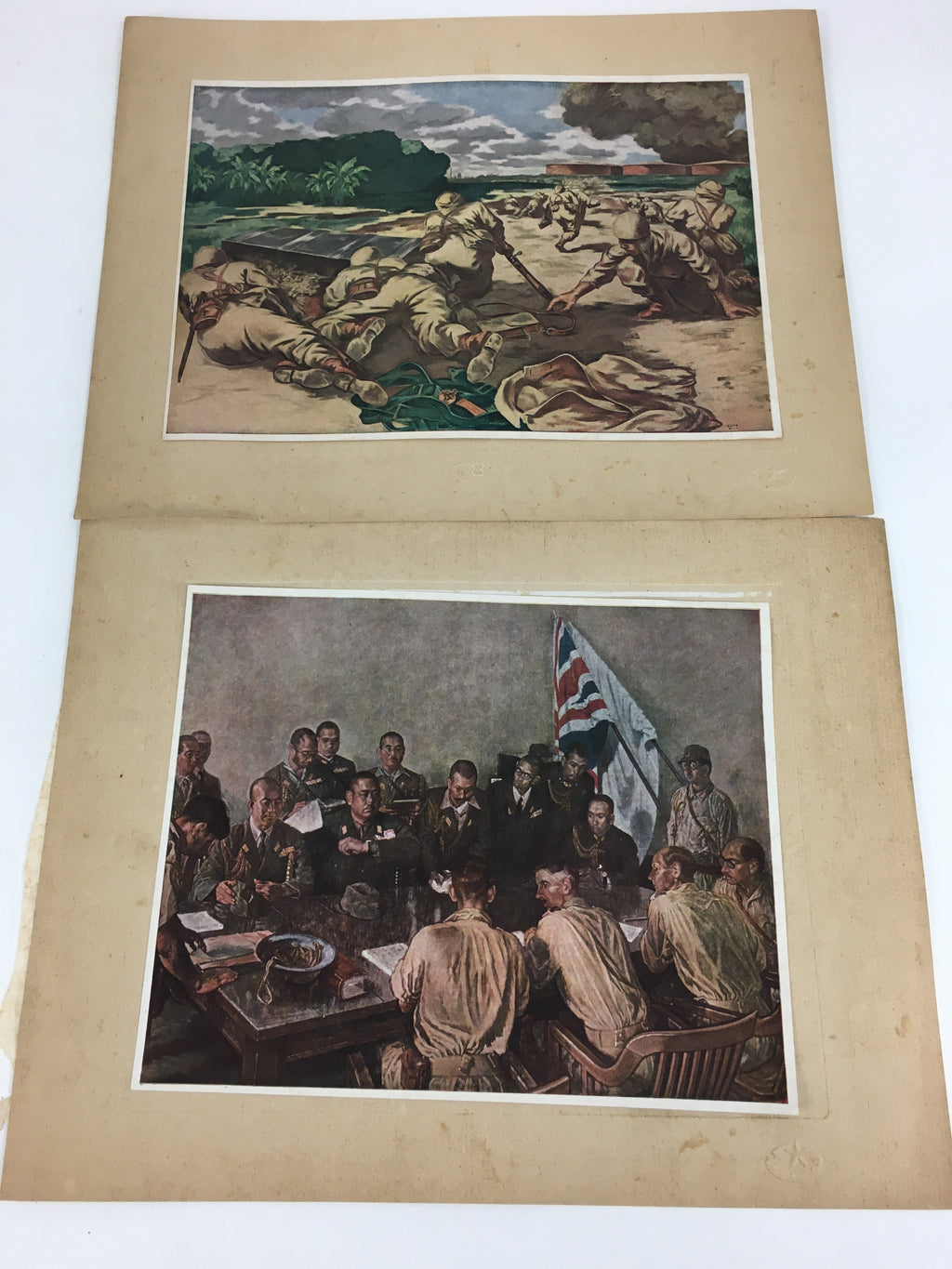 Japanese Greater East Asia War Vtg Army Operation Record Book Of Prints AB104