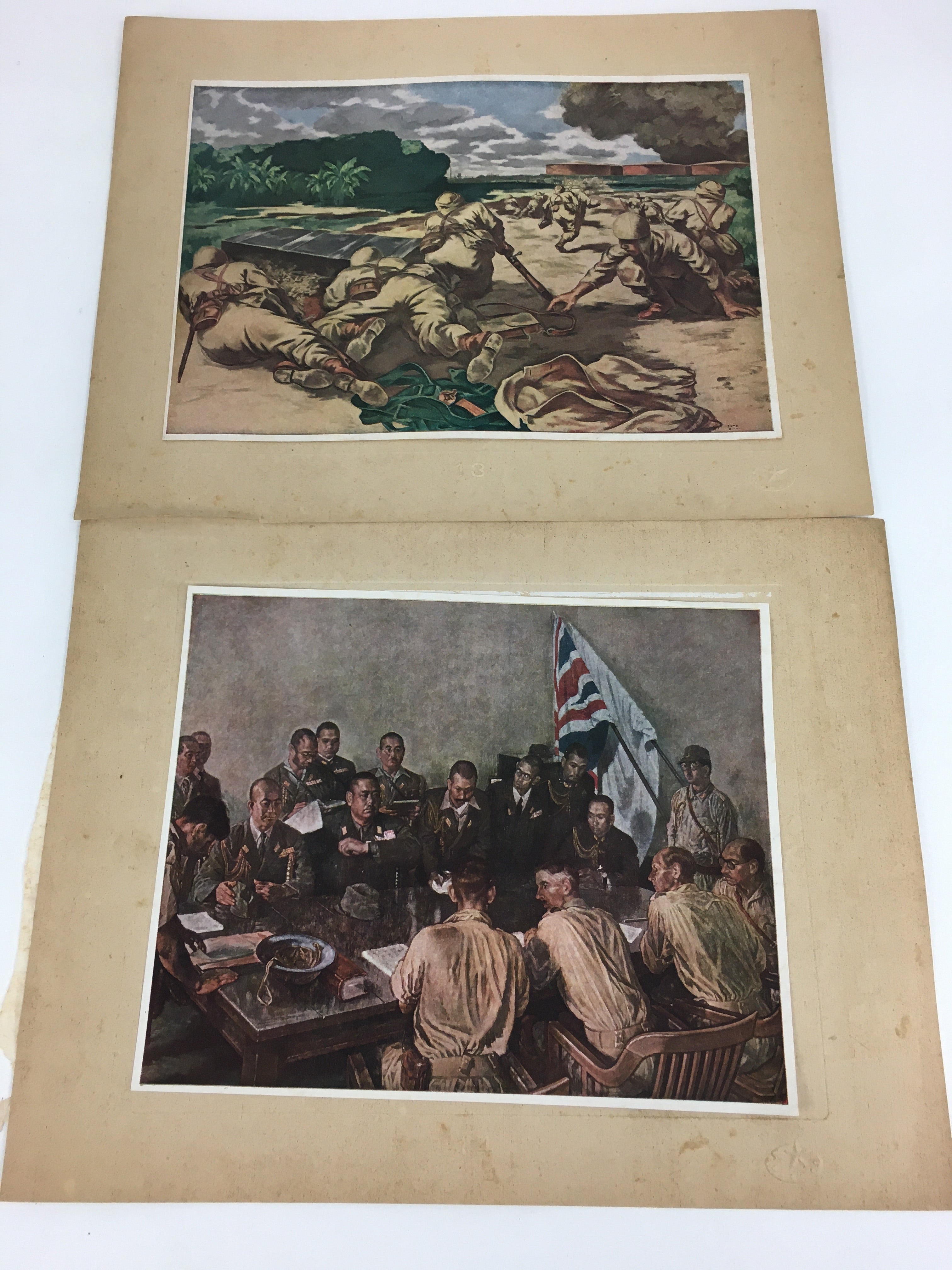 Japanese Greater East Asia War Vtg Army Operation Record Book Of Prints AB104
