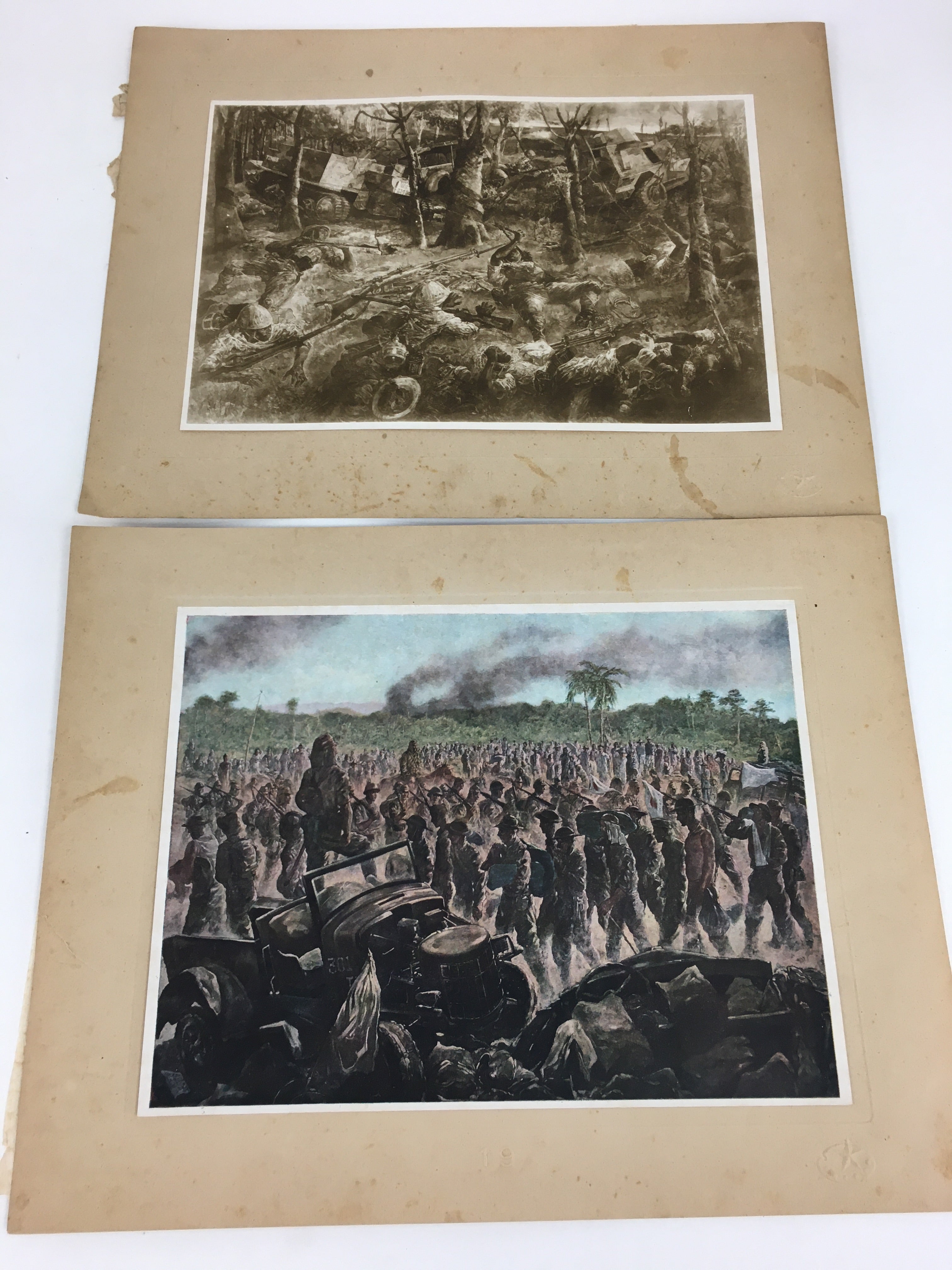 Japanese Greater East Asia War Vtg Army Operation Record Book Of Prints AB104