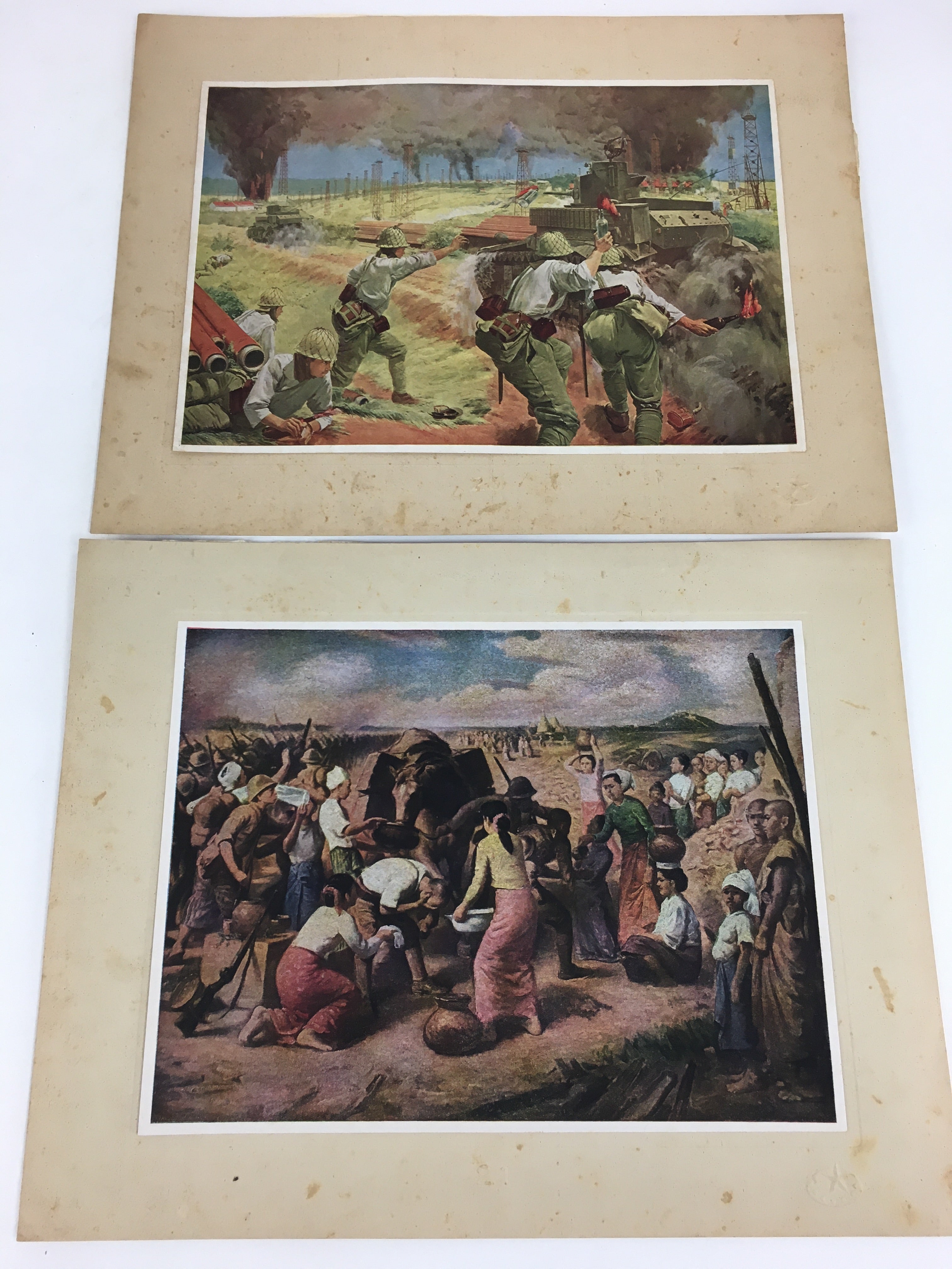 Japanese Greater East Asia War Vtg Army Operation Record Book Of Prints AB104
