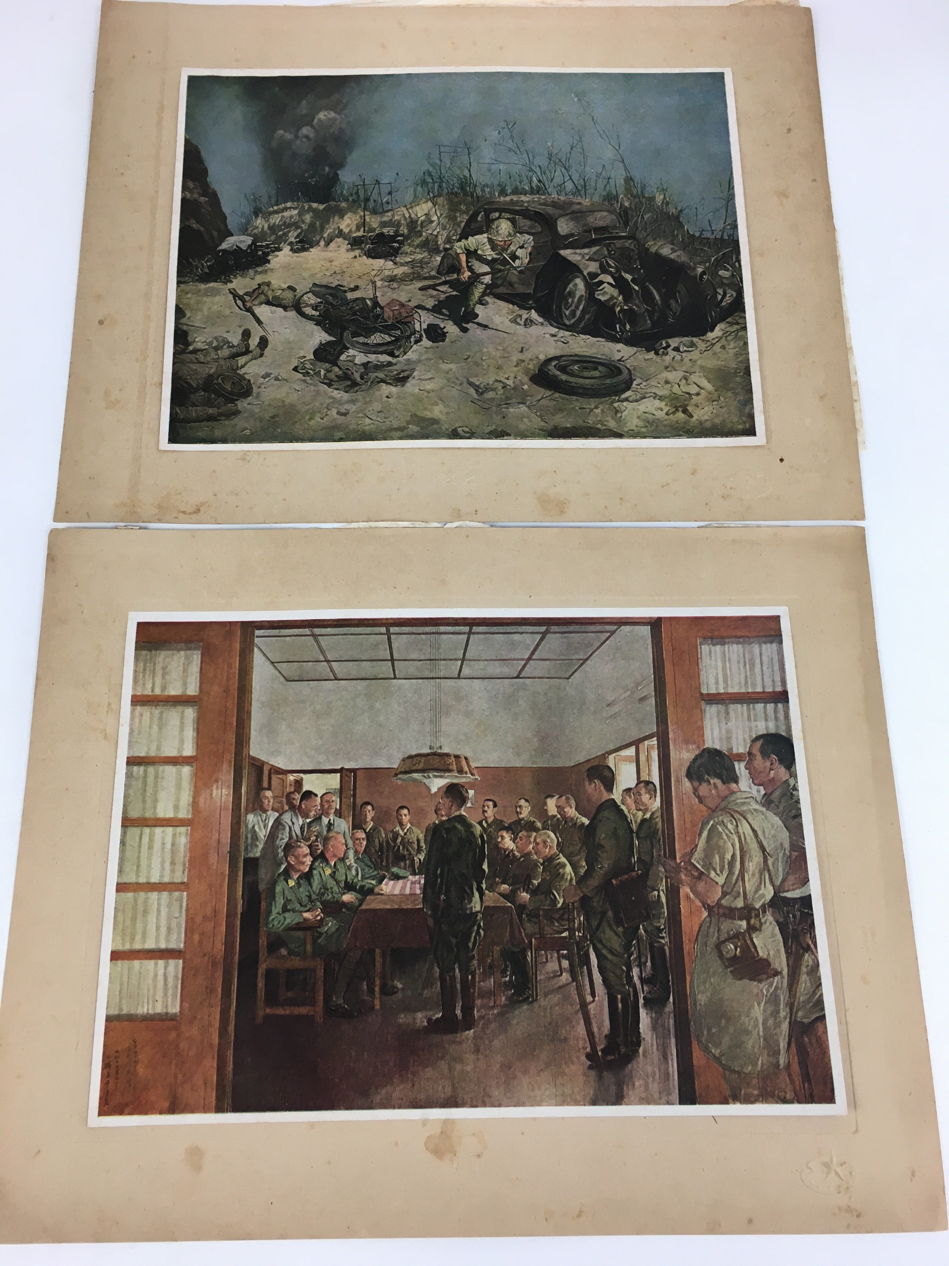 Japanese Greater East Asia War Vtg Army Operation Record Book Of Prints AB104