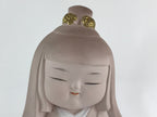 Japanese Hakata-Ningyo Clay Doll Vtg Traditional Handicraft Girl Geisha White BD