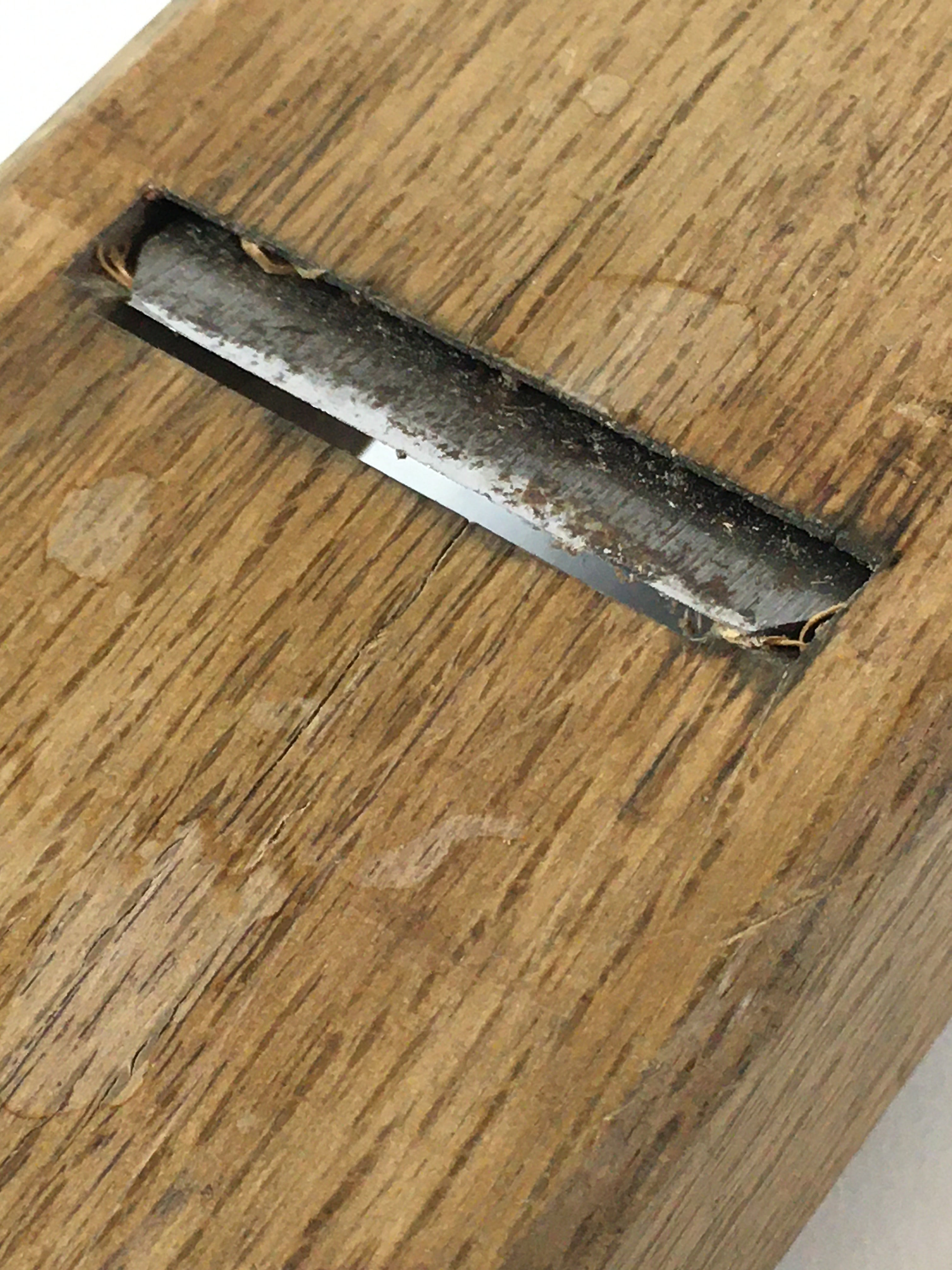 Japanese Hand Plane Hira Kanna Smoothing Vtg Wood Tool 40mm Steel Blade K431