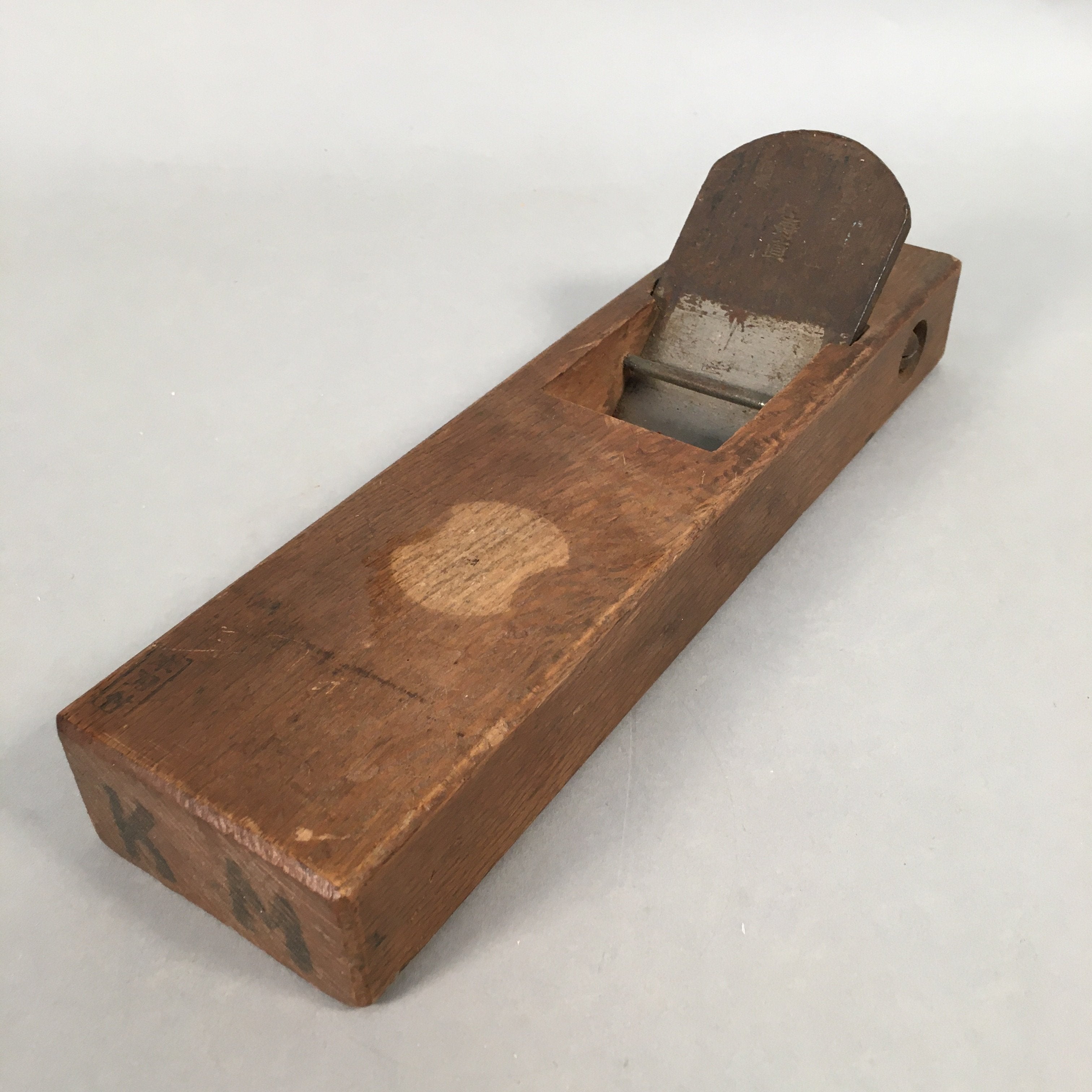 Japanese Hand Plane Hira Kanna Smoothing Vtg Wood Tool 52mm Steel Blade K395