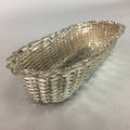 Japanese Hand Towel Basket Vtg Metal Holder Tray J795