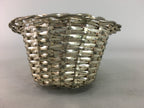 Japanese Hand Towel Basket Vtg Metal Holder Tray J798