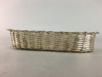 Japanese Hand Towel Basket Vtg Metal Holder Tray J798