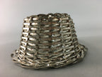 Japanese Hand Towel Basket Vtg Metal Holder Tray J798