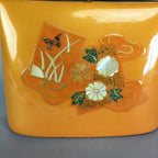 Japanese Handbag Vtg Kimono Accessory Wasou Bag Yellow Flower Design KB20
