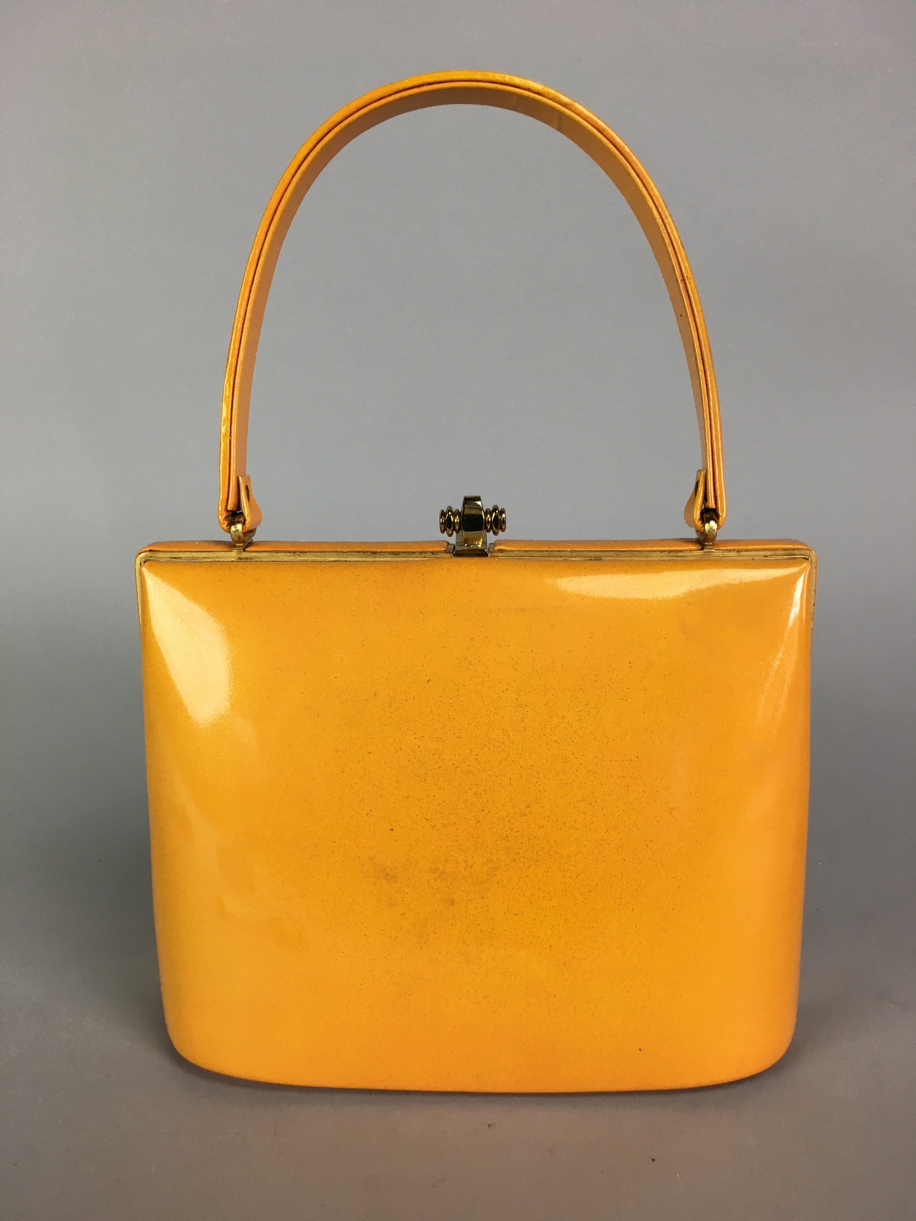 Japanese Handbag Vtg Kimono Accessory Wasou Bag Yellow Flower Design KB20