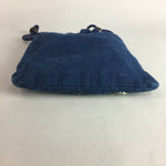 Japanese Handmade Drawstring Bag Pillow Vtg Frame Protection Cotton Purple J678