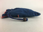 Japanese Handmade Drawstring Bag Pillow Vtg Frame Protection Cotton Purple J678