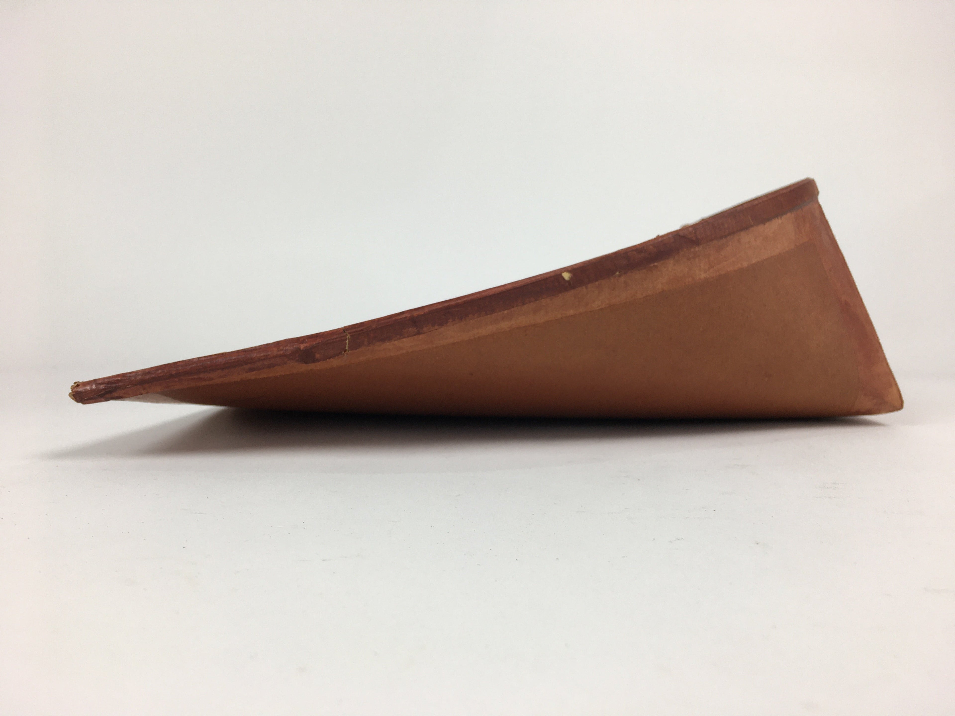 Japanese Handmade Paper Dustpan Vtg Chiritori Okame Lady Brown JK257