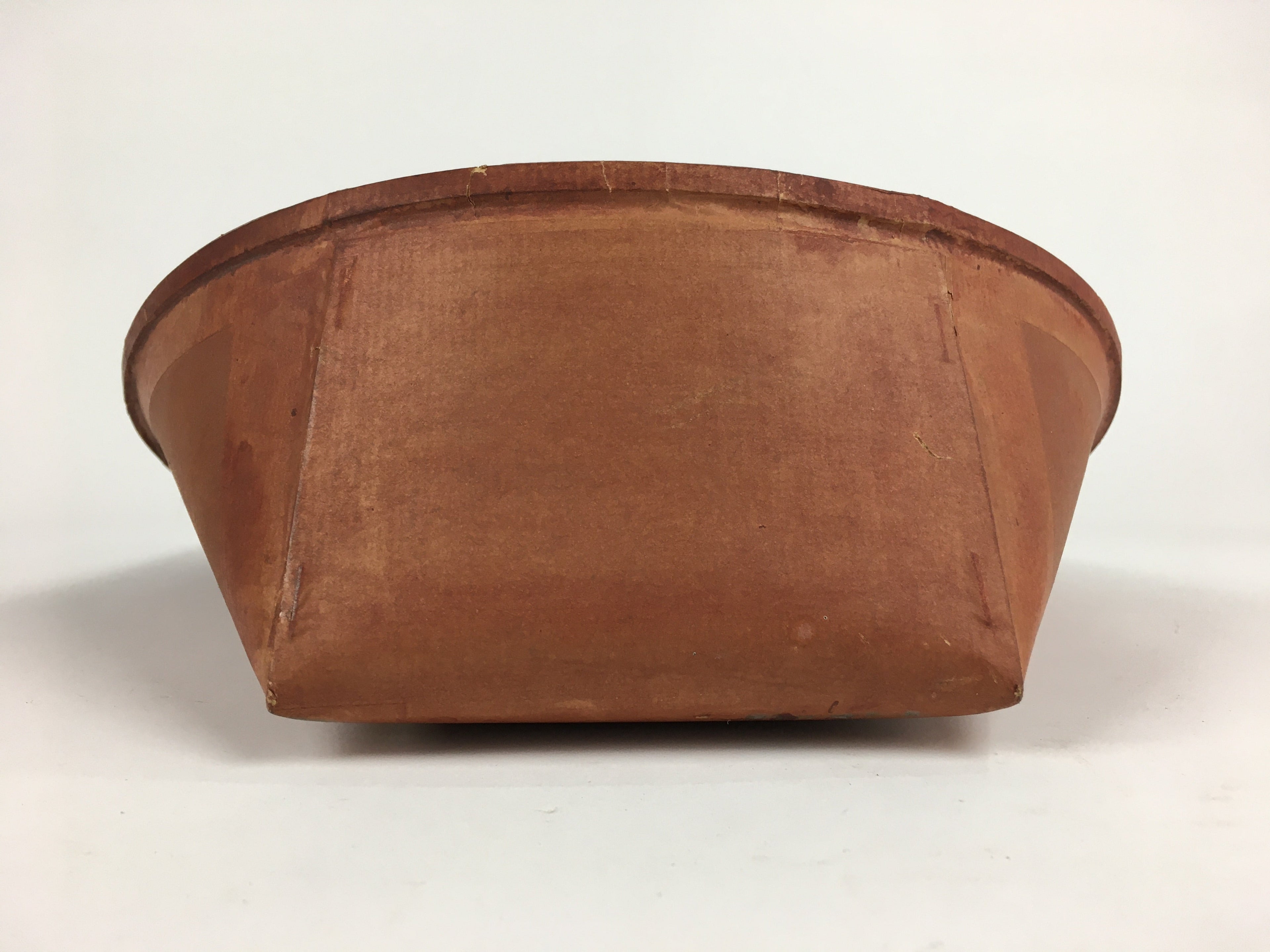 Japanese Handmade Paper Dustpan Vtg Chiritori Okame Lady Brown JK257