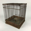 Japanese Handmade Wooden Birdcage Vtg Bamboo Torikago Brown JK262