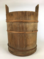 Japanese Handmade Wooden Bucket Oke Vtg Large Bucket Mizuoke JK339