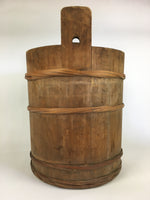 Japanese Handmade Wooden Bucket Oke Vtg Large Bucket Mizuoke JK339