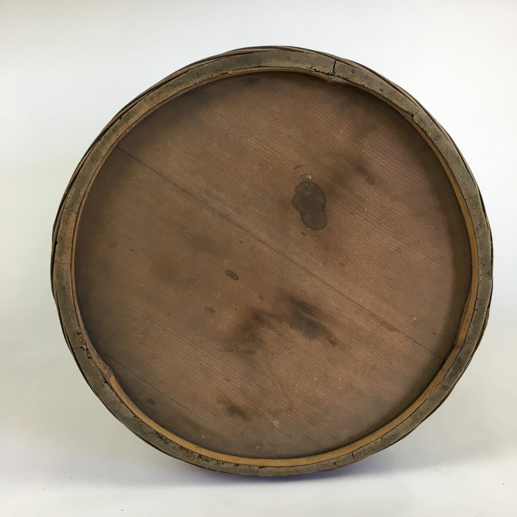 Japanese Handmade Wooden Bucket Oke Vtg Large Bucket Mizuoke JK339