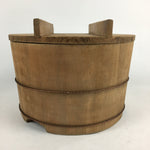 Japanese Handmade Wooden Bucket Oke Vtg Sushi Rice Water Pickles JK281