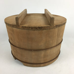 Japanese Handmade Wooden Bucket Oke Vtg Sushi Rice Water Pickles JK281