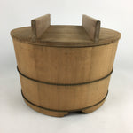 Japanese Handmade Wooden Bucket Oke Vtg Sushi Rice Water Pickles JK282