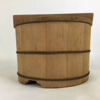 Japanese Handmade Wooden Lidded Bucket Oke Vtg Sushi Pickles JK304