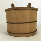 Japanese Handmade Wooden Lidded Bucket Oke Vtg Sushi Pickles JK304