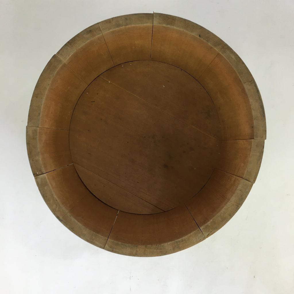 Japanese Handmade Wooden Lidded Bucket Oke Vtg Sushi Pickles JK304