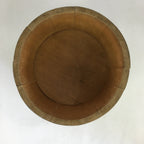 Japanese Handmade Wooden Lidded Bucket Oke Vtg Sushi Pickles JK304
