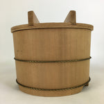 Japanese Handmade Wooden Lidded Bucket Oke Vtg Sushi Pickles JK305