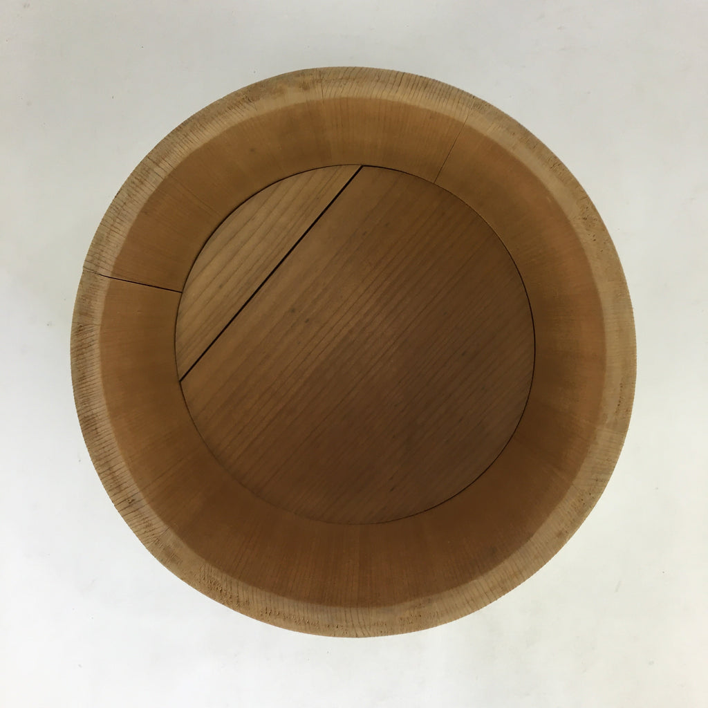 Japanese Handmade Wooden Lidded Bucket Oke Vtg Sushi Pickles JK305