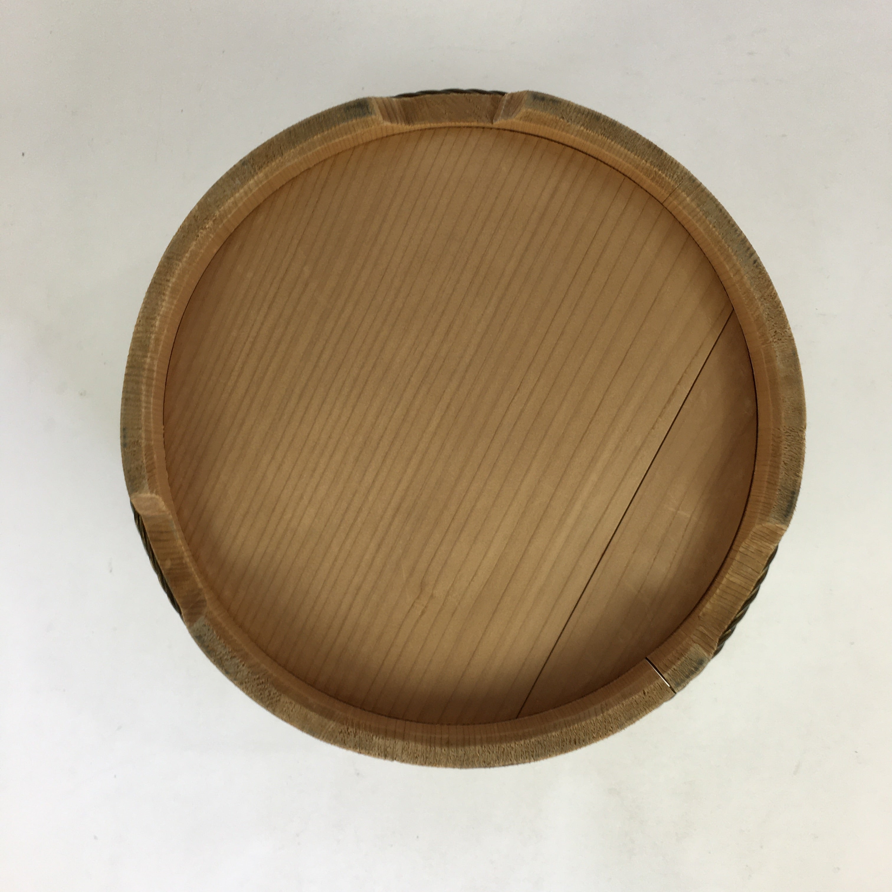 Japanese Handmade Wooden Lidded Bucket Oke Vtg Sushi Pickles JK305