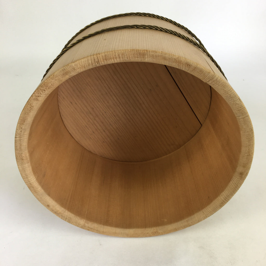 Japanese Handmade Wooden Lidded Bucket Oke Vtg Sushi Pickles JK305