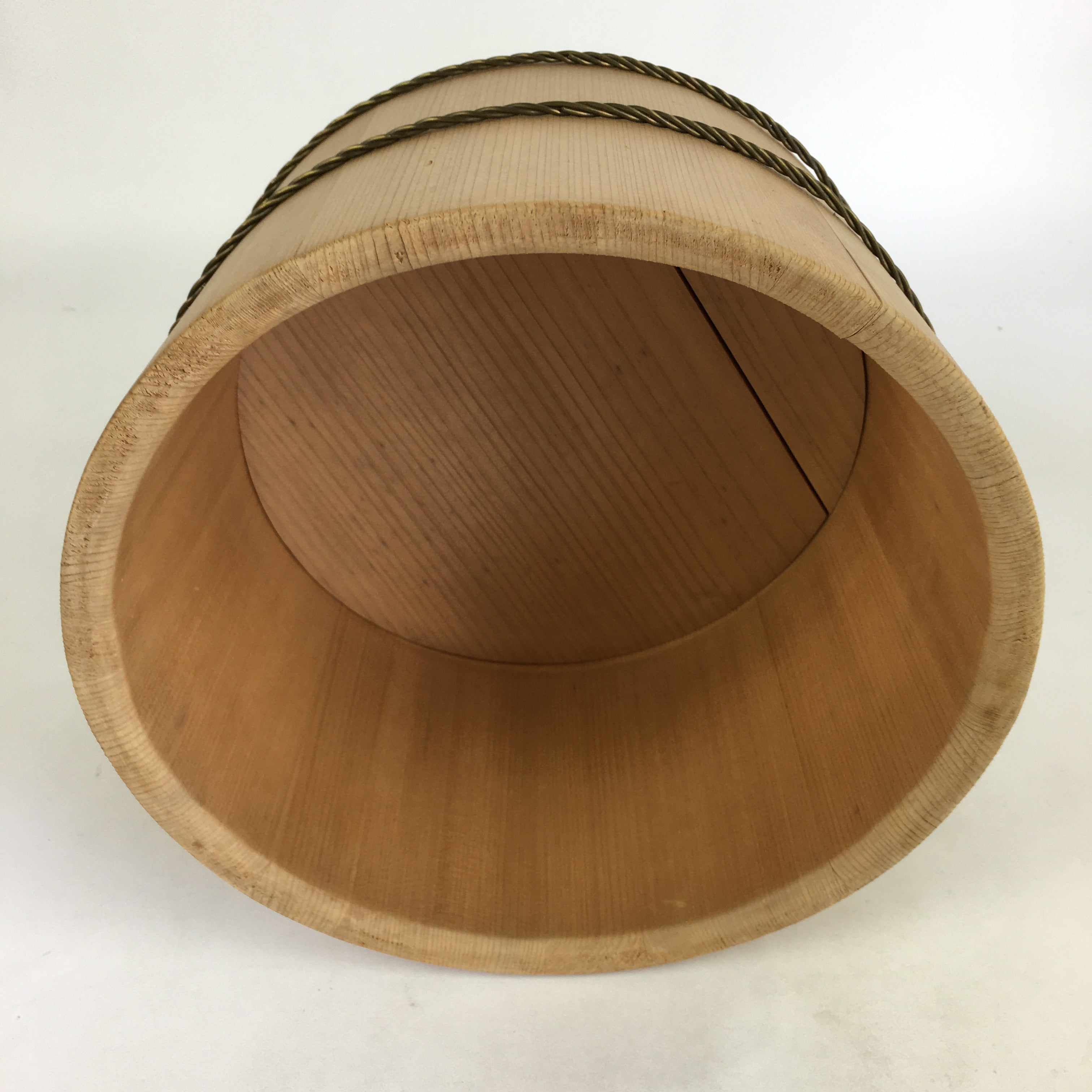 Japanese Handmade Wooden Lidded Bucket Oke Vtg Sushi Pickles JK305