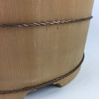 Japanese Handmade Wooden Lidded Bucket Oke Vtg Sushi Pickles JK343