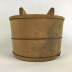 Japanese Handmade Wooden Lidded Bucket Oke Vtg Sushi Pickles JK343