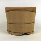 Japanese Handmade Wooden Lidded Bucket Oke Vtg Sushi Pickles JK343