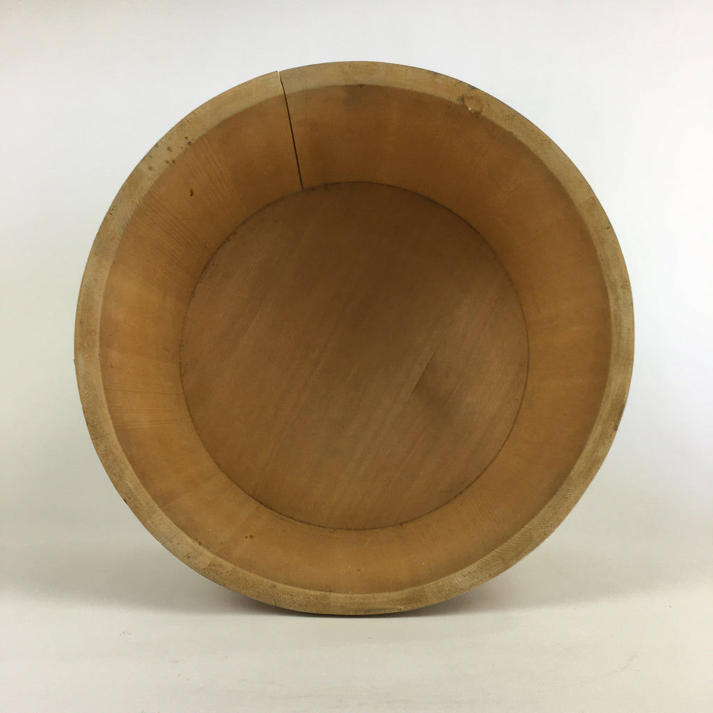 Japanese Handmade Wooden Lidded Bucket Oke Vtg Sushi Pickles JK343