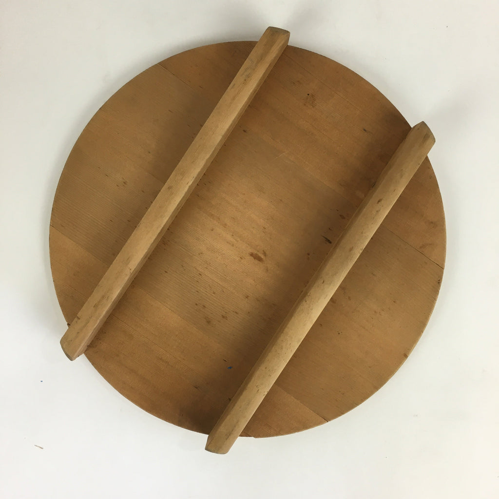 Japanese Handmade Wooden Lidded Bucket Oke Vtg Sushi Pickles JK343