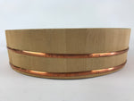 Japanese Handmade Wooden Oke Bucket Sushioke Hangiri Vtg Handai JK431