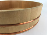 Japanese Handmade Wooden Oke Bucket Sushioke Hangiri Vtg Handai JK431