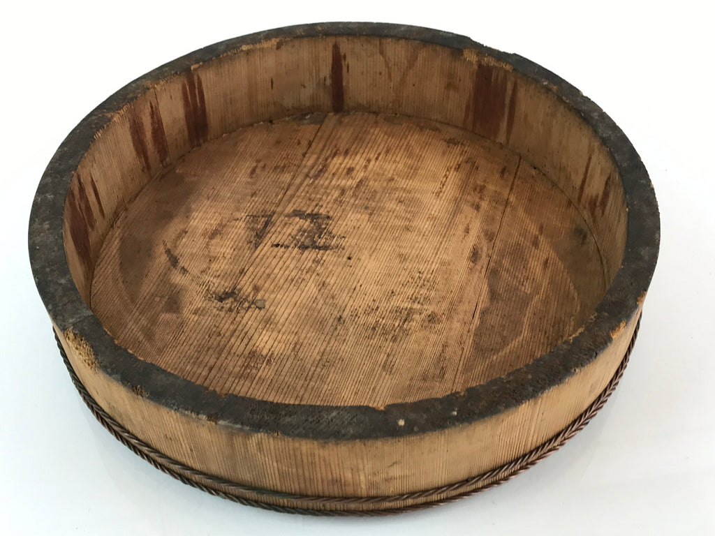 Japanese Handmade Wooden Oke Bucket Sushioke Hangiri Vtg Sushi Handai BK13