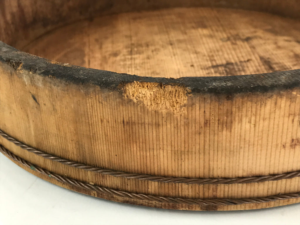 Japanese Handmade Wooden Oke Bucket Sushioke Hangiri Vtg Sushi Handai BK13