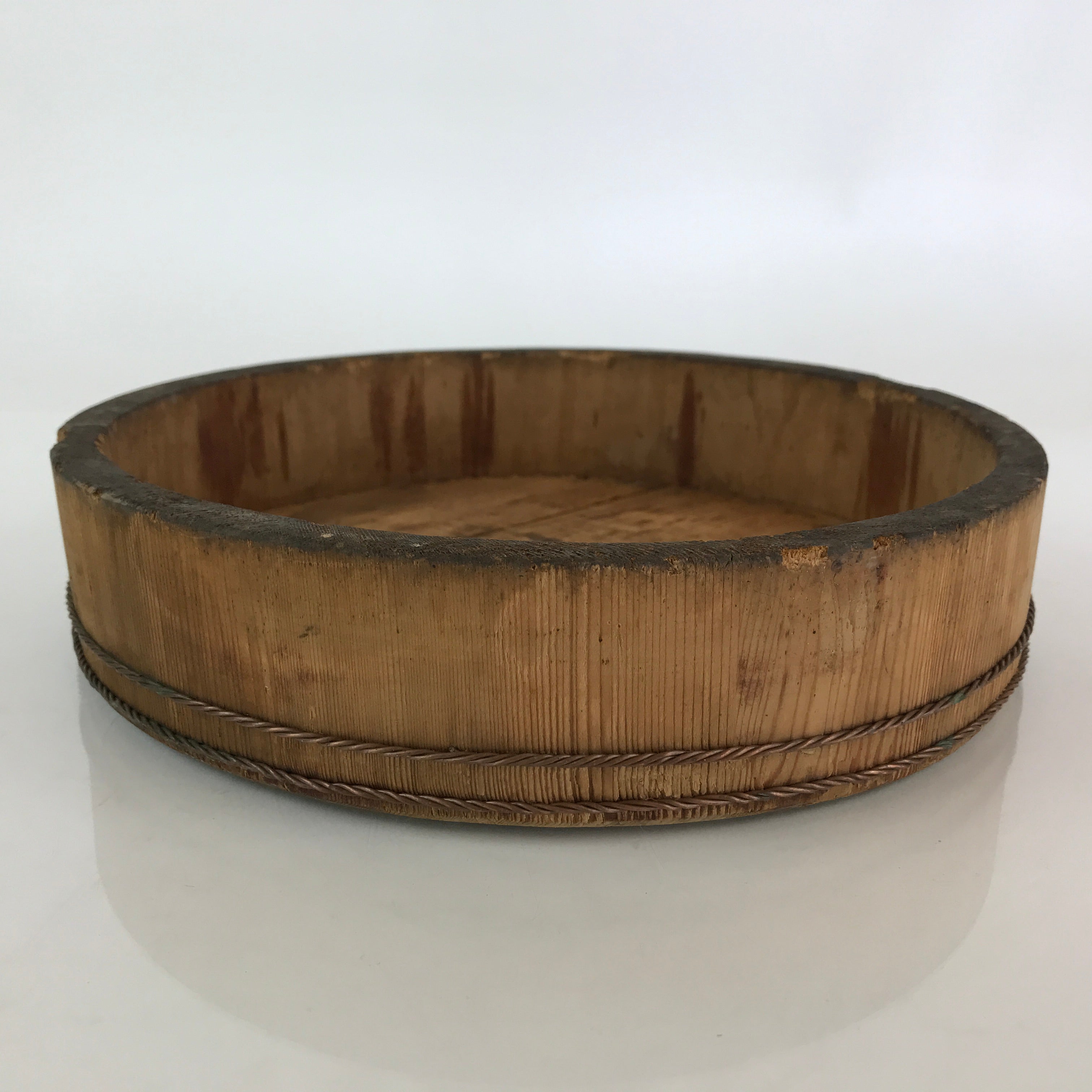 Japanese Handmade Wooden Oke Bucket Sushioke Hangiri Vtg Sushi Handai BK13