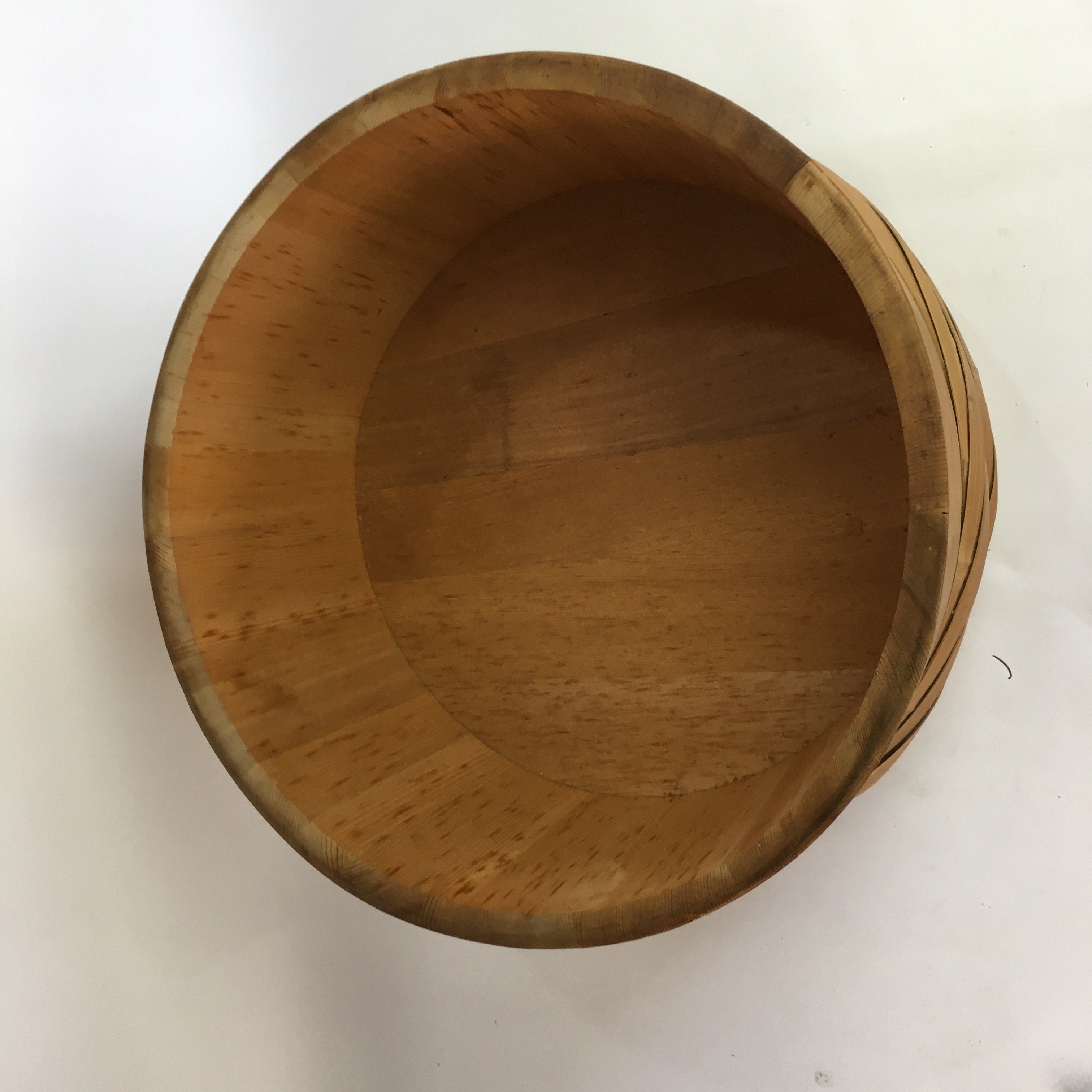 Japanese Handmade Wooden Oke Bucket Vtg Water Pickles Sushi Rice JK219