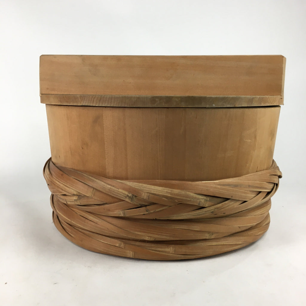 Japanese Handmade Wooden Oke Bucket Vtg Water Pickles Sushi Rice JK231