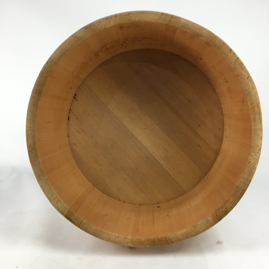 Japanese Handmade Wooden Oke Bucket Vtg Water Pickles Sushi Rice JK231