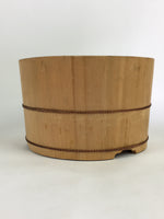 Japanese Handmade Wooden Oke Bucket Vtg Water Rice JK292