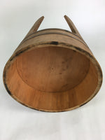 Japanese Handmade Wooden Oke High Bucket Vtg Water Rice JK294