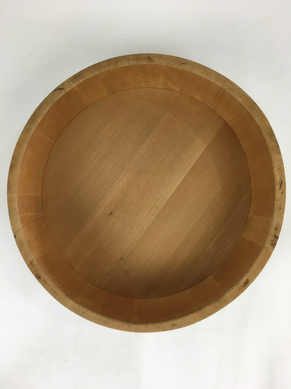Japanese Handmade Wooden Oke Shallow Bucket Vtg Water Rice JK293